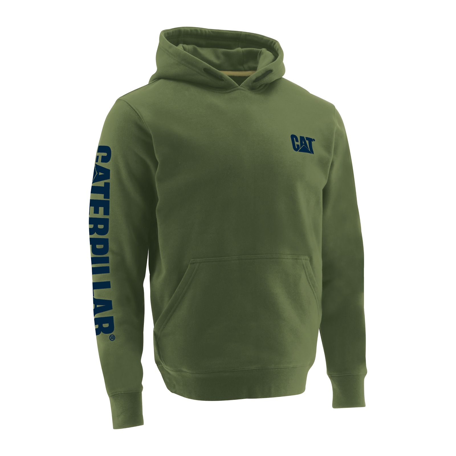 Caterpillar Trademark Banner Philippines - Mens Hoodies - Green 98703KUFW